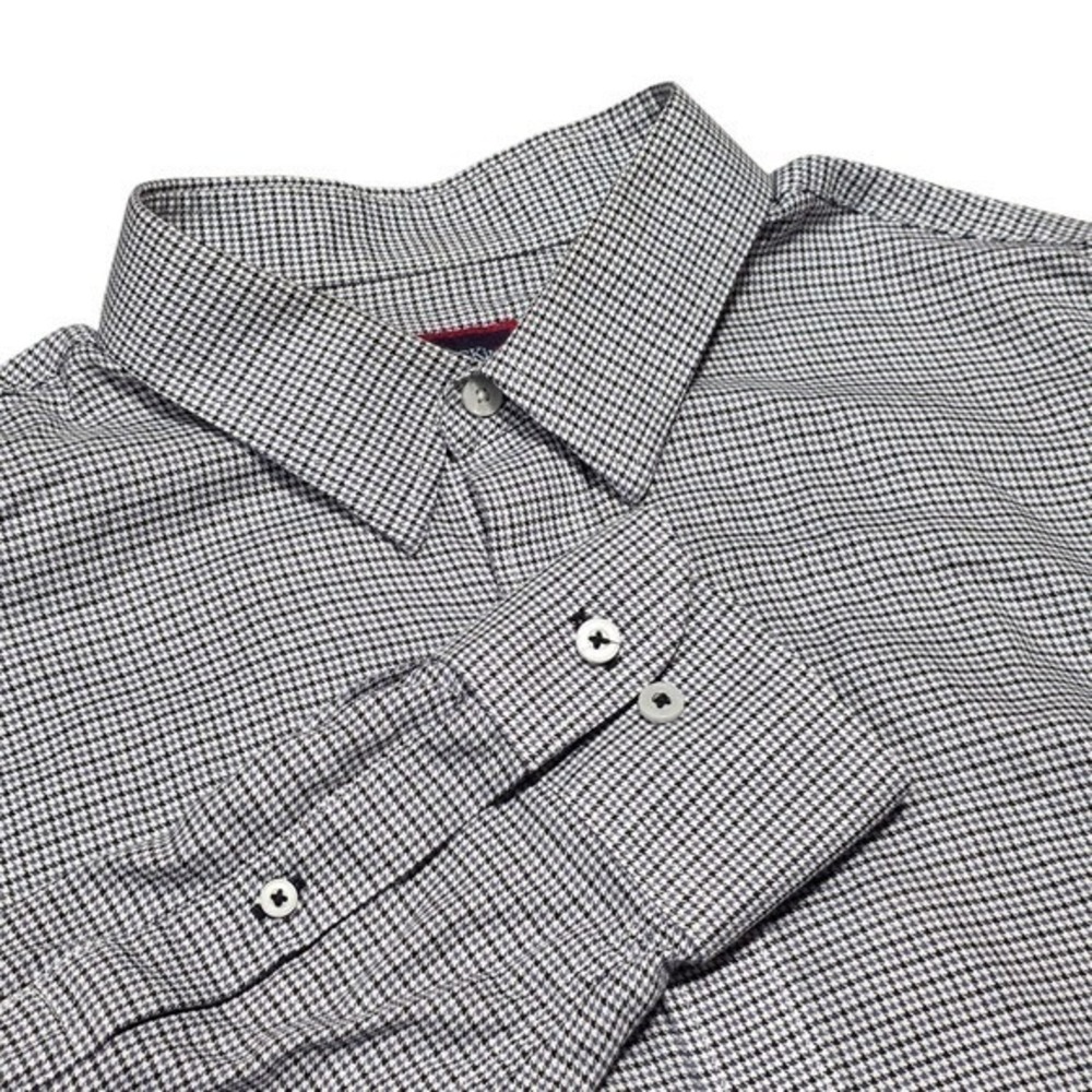 UNTUCKit Slim Fit Houndstooth Button Down Shirt Long Sleeve Mens Large